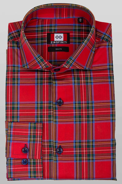 Zingfiniti Abir Cotton Men's Dress Shirt | Slim Fit