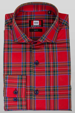 Zingfiniti Abir Cotton Men's Dress Shirt | Slim Fit