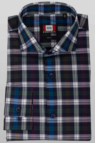 Zingfiniti Ali Cotton Men's Dress Shirt | Slim Fit