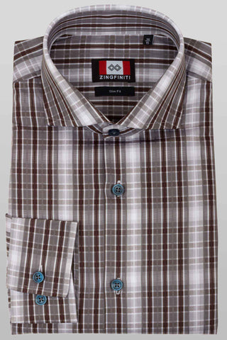 Zingfiniti Arlo Cotton Men's Dress Shirt | Slim Fit