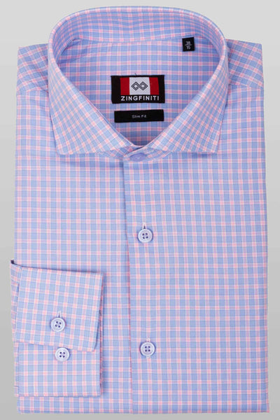 Zingfiniti Asher Cotton Men's Dress Shirt | Slim Fit