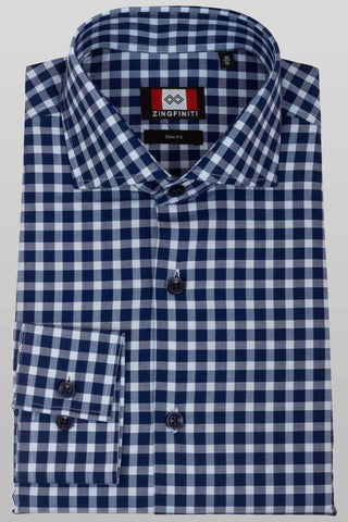 Zingfiniti Braxton Cotton Men's Dress Shirt | Slim Fit