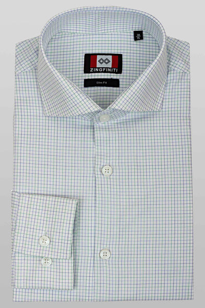Zingfiniti Bryant Cotton Men's Dress Shirt | Slim Fit