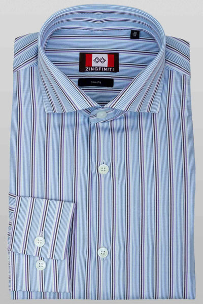 Zingfiniti Chase Cotton Men's Dress Shirt | Slim Fit