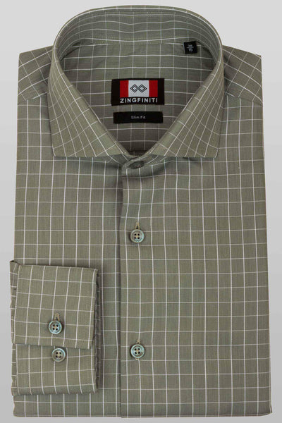Zingfiniti Dylan Cotton Men's Dress Shirt | Slim Fit