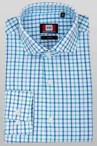 Zingfiniti Freddie Cotton Men's Dress Shirt | Slim Fit