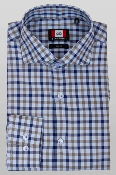 Zingfiniti Ishaan Cotton Men's Dress Shirt | Slim Fit