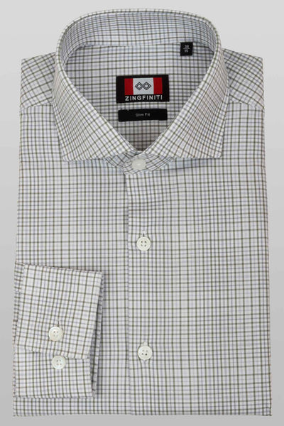 Zingfiniti Jake Cotton Men's Dress Shirt | Slim Fit