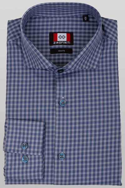 Zingfiniti Jaxon Cotton Men's Dress Shirt | Slim Fit