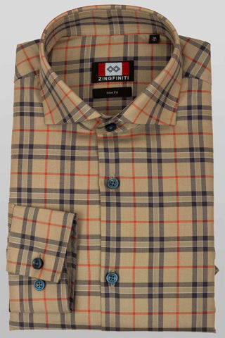 Zingfiniti Rupert Cotton Men's Dress Shirt | Slim Fit