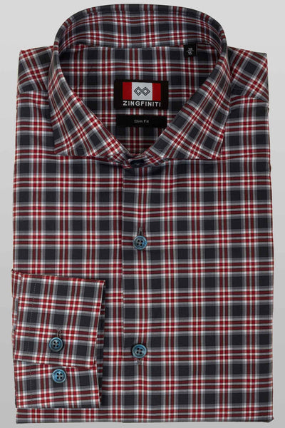 Zingfiniti Ryan Cotton Men's Dress Shirt | Slim Fit