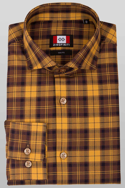 Zingfiniti Trevor Cotton Men's Dress Shirt | Slim Fit