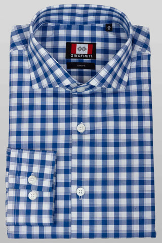 Zingfiniti Xavier Cotton Men's Dress Shirt | Slim Fit